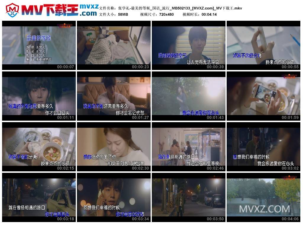 张学礼-最美的等候_国语_流行_MB502133